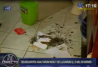 Delincuentes asaltaron un nido en San Juan de Lurigancho