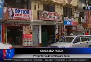 Delincuentes robaron óptica en Villa El Salvador