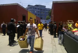 Realizaron desalojo en inmueble de la Beneficencia de Lima en la Plaza Francia