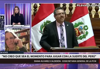 Diana Álvarez-Calderón: "No creo que este sea el momento de timbear con la suerte del Perú"