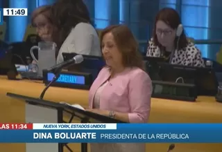 Dina Boluarte en la ONU: "Seguimos en el objetivo de lograr el desarrollo sostenible del país"