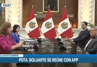 Dina Boluarte y líderes de Alianza para el Progreso se reunieron en Palacio de Gobierno