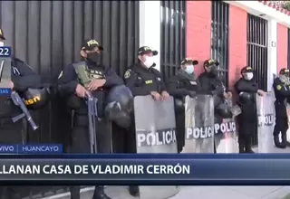 Fiscalía allana local de Perú Libre en Lima y casa de Vladimir Cerrón en Huancayo