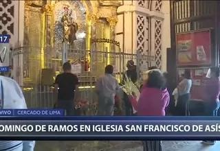 Domingo de Ramos: Se registran largas colas para entrar a la iglesia San Francisco de Asís 