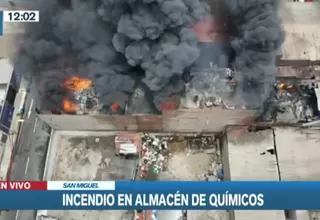 Drone de Canal N mostró los daños que deja incendio en almacén de San Miguel