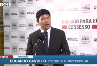 Eduardo Castillo: Fuerza Popular apoyará las interpelaciones contra Otárola