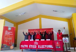 JNE: organizaciones políticas firmaron pacto ético electoral de elecciones complementarias