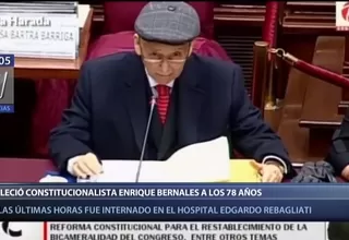 Enrique Bernales: constitucionalista falleció a los 78 años
