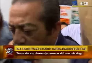 Español que agredió a trabajadora del hogar huyó de la prensa tras audiencia