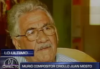 Falleció el compositor criollo Juan Mosto