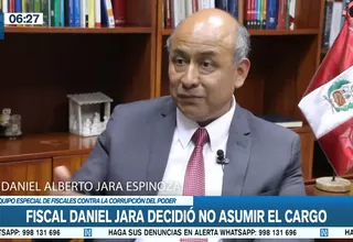 Fiscal Daniel Jara también declinó reemplazar a Marita Barreto en equipo especial