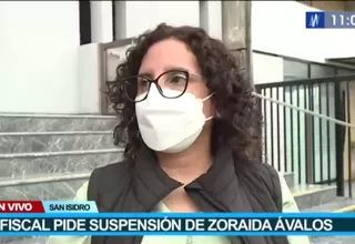 Fiscal Rocío Sánchez pide suspender a Zoraida Ávalos por interferir en caso Cuellos Blancos