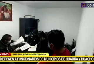 Funcionarios municipales de Huaura fueron detenidos por la PNP