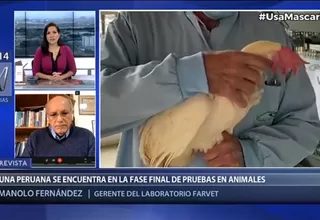 Gerente de Farvet sobre vacuna peruana: "La última fase durará 2 meses"