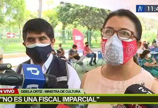 Ministra Ortiz sobre fiscal Córdova: "No es imparcial para investigar al presidente"