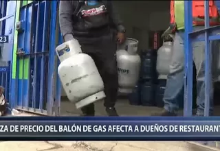GLP: Alza de precio del balón de gas afecta a dueños de restaurantes
