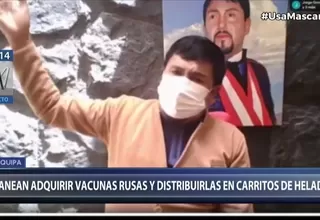 Gobernador Cáceres Llica propone comprar vacunas rusas y distribuirlas en carritos de helados 