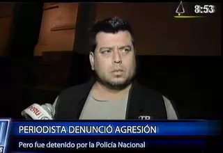 Golpean a camarógrafo de TV Perú pero terminó detenido en la comisaría