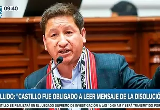 Guido Bellido: "Pedro Castillo fue obligado a leer mensaje de la disolución del Congreso"