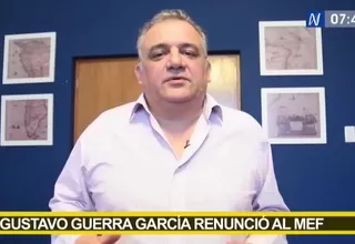 Gustavo Guerra García renunció al Ministerio de Economía y Finanzas 
