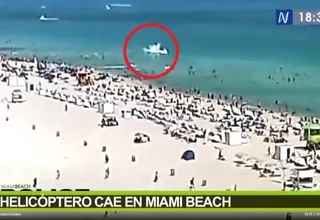 Helicóptero se estrella cerca a la playa de Miami Beach