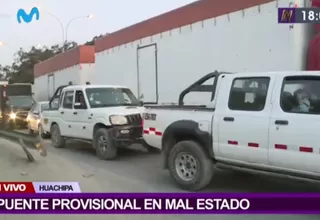 Huachipa: Gran congestión vehicular ante cierre del puente provisional Huaycoloro