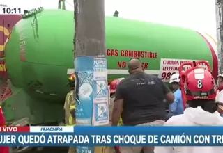 Huachipa: Mujer terminó atrapada entre un tren y un camión cisterna