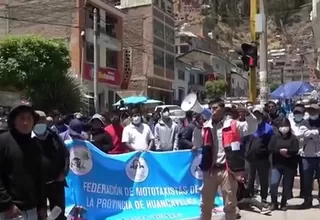 Huancavelica: Mototaxistas protestan por ordenanza que prohíbe su ingreso al centro