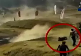Huancayo: fotógrafo fue atropellado dos veces en competencia de motos
