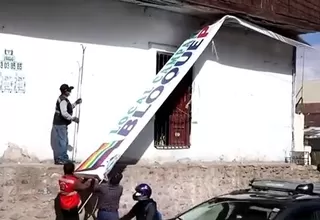 Huancayo: militantes de partido impiden retiro de propaganda