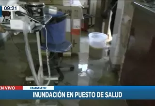 Huancayo: Torrencial lluvia que duró más de cinco horas inundó centro de salud 