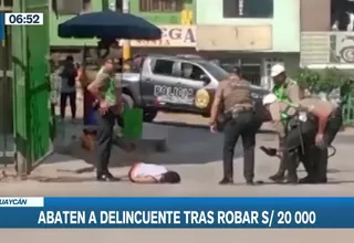 Huaycán: Delincuente abatido por policía tras asaltar botica