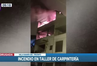 [VIDEO] Incendio en taller de carpintería en Villa María del Triunfo