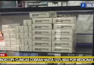 Indecopi: Clínicas cobraron hasta 123% más por medicinas para el tratamiento de la COVID-19
