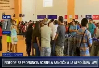 Indecopi: más de 550 pasajeros de aerolínea LAW regresaron a Chile