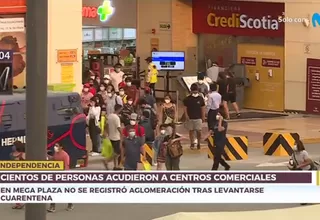 Independencia: Cientos de personas llegaron a centros comerciales