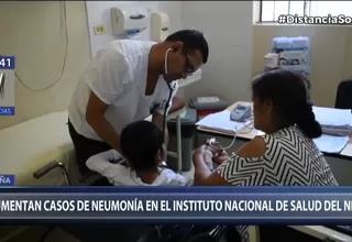 Instituto Nacional de Salud del Niño: Reportan aumento de casos de neumonía 