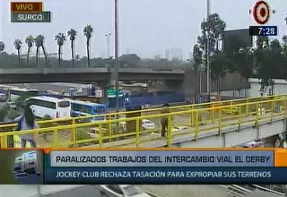 Intercambio vial El Derby: Jockey Club no acepta tasación de terreno