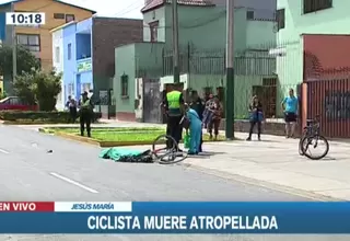 Jesús María: Joven ciclista murió tras ser impactada por volquete