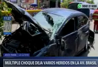 Jesús María: doce heridos deja accidente múltiple en la avenida Brasil