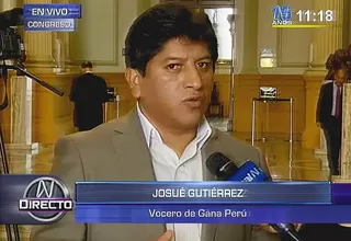 Josué Gutiérrez: Perú Posible debe entender que la 'ley pulpín' no es un capricho