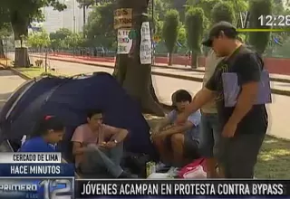 Continúa protesta de jóvenes en 28 de Julio en contra de construcción de bypass
