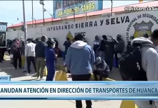 Junín: Reanudan atención en Dirección Regional de Transportes de Huancayo