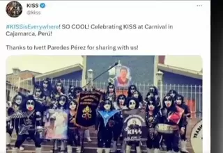 Kiss se sumó a la celebración del Carnaval de Cajamarca tras saludar a los "Kiss Ki Diski" 