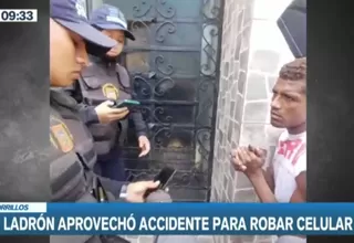 Ladrón aprovechó accidente para robar celular en Chorrillos