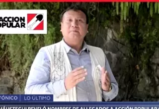 Lescano y García Belaunde niegan conocer a militantes de Acción Popular que contactaron a Incháustegui