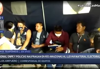 Loreto: Policía desapareció tras naufragio de embarcación que trasladaba material electoral