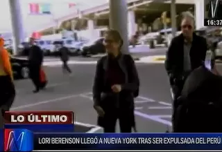 Lori Berenson llegó a Nueva York tras ser expulsada del Perú