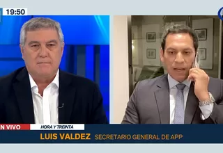 Luis Valdez, secretario de APP, sobre ministro de Energía: La bancada votó en contra de censura por la gobernabilidad