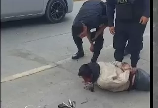 Lurín: Policía se enfrentó a 'marca' tras frustrar robo en la vía pública